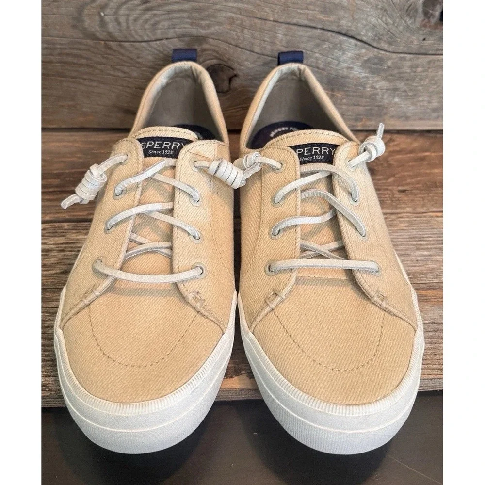 Sperry Top-Sider Canvas Boat Shoes Women's 9.5 Tan NEW – Classic‎ Pair